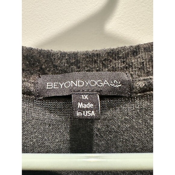 beyond yoga womens oversized crewneck sweatshirt Pullover Black 1X - Picture 3 of 4